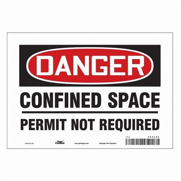 Condor Safety Sign,7 inx10 in,Vinyl 465L96