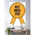 thumbnail image 2 of Best Nurse Ever Gold Medal Achievement Poster Wall Art, Modern Wall Decor, 12x18 UNFRAMED, 2 of 3