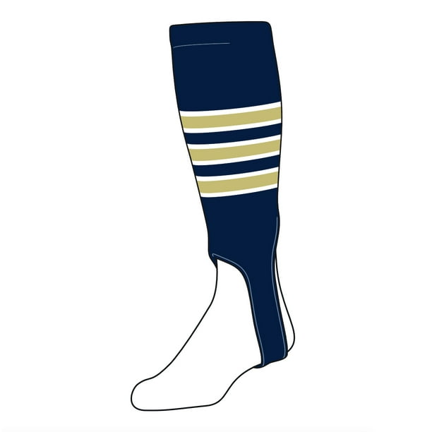TCK Baseball Stirrups Large (300D, 5in) Navy, White, Vegas Gold