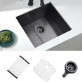thumbnail image 1 of Drop in Kitchen Sink  Nano  Stainless Steel Deep Single Bowl with Efficient Drainage and Tarnish- Finish for Bar  Laundry  RV  Includes Accessories, 1 of 4