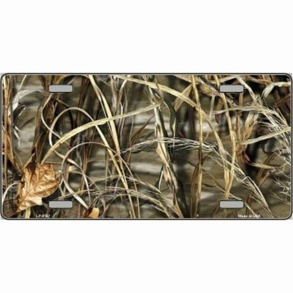 Camouflage Sticks Metal License Plate