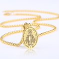 thumbnail image 7 of Duodiner Gold 24in Virgin Mary Necklace for Men Miraculous Medal Stainless Steel Mary Mother of God Pendant De La Virgen Maria Medallion Holy Mary Charm, 7 of 7