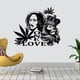 thumbnail image 4 of Calcomanía de vinilo para pared Bob Marley Lion ONE LOVE, calcomanía de pared, arte mural de música reggae, póster extraíble, diseño de arte para el hogar, decoración, 4 of 5