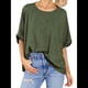 thumbnail image 2 of Camiseta Holgada Informal de Verano de Corta para Mujer. Verde S, 2 of 9