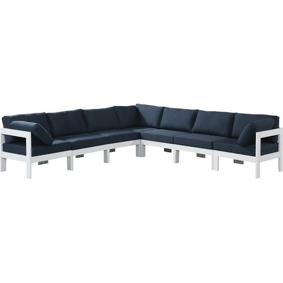 Meridian Furniture Nizuc Navy Outdoor Patio Modular Sectional