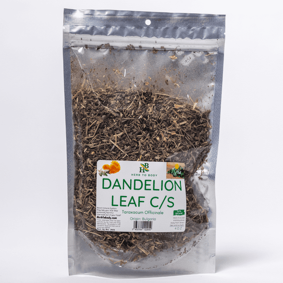 Herb To Body Dandelion Leaf C/S | Cut & Sifted | Taraxacum Officinale | Organic | Wildcrafted | 4oz