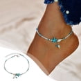 thumbnail image 2 of Boho Dance Turtle Seashell Conch Pendant Layer Beach Anklets For Women Ring Beads Pendant Foot Chains Beach Anklets Solar System Bracelet of The Rings Book Set Initial Bracelet Individual Name, 2 of 4