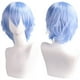 thumbnail image 1 of Zhuge Peluca de pelo corto unisex de anime, peluca de anime para cosplay, pelucas sintéticas resistentes al calor para fiesta de disfraces con flequillo, azul claro, 1 of 2