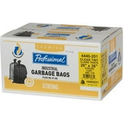 200 Pack 26" x 36" 1.0 Mil Clear Oxo-Biodegradable Garbage Bags