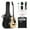 Black, variant on GLARRY Full Size Acoustic Electric Bass Guitar Beginner Kit w/ 15W Amp, Cutaway 4 Strings Electric Acoustic Bass Guitar