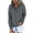 Gray, variant on IROINNID Hoodie for Women Solid Hooded Quarter Button Pullover Long Sleeve Casual Fall Warm Hoodie Basic Tops with Pocket,Gray