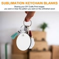 thumbnail image 5 of 100Pcs MDF Sublimation Blanks Keychain Bulk, with Key Ring Double-Sided for DIY, 5 of 9