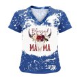 thumbnail image 4 of Top de manga corta con estampado de degradado Sexy de verano para mujer con cuello en V y estampado de día regular para mujer OAVQHLG3B Store lin121212, 4 of 4