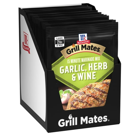 McCormick Grill MatesUMRT Garlic, Herb & Wine Marinade Mix, 0.87 oz (Pack of 12)