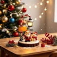 thumbnail image 4 of Clearance! Resin Santa Figurine Christmas Night Light, Christmas Decorations for Home, Vintage Glowing Christmas Decor for Desktop Shelf, 4 of 7
