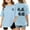 Light Blue, variant on Children Girls Da Zhang Hong Tu Graphic Short Sleeve T Shirts Kids Summer Oversized Tops Casual Crewneck Tees 3-14 Years