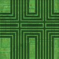 thumbnail image 1 of Ahgly Tapis d'Intérieur Lavable en Machine Carré Vert Émeraude Profond, 4 Pieds Carré, 1 of 7