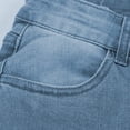 thumbnail image 4 of Wide Leg Jeans Women's High Waist Skinny Jeans Stretchy Slim Fitting Classic Casual Denim Pants for Comfortable Daily Wear Light Blue L, 4 of 8