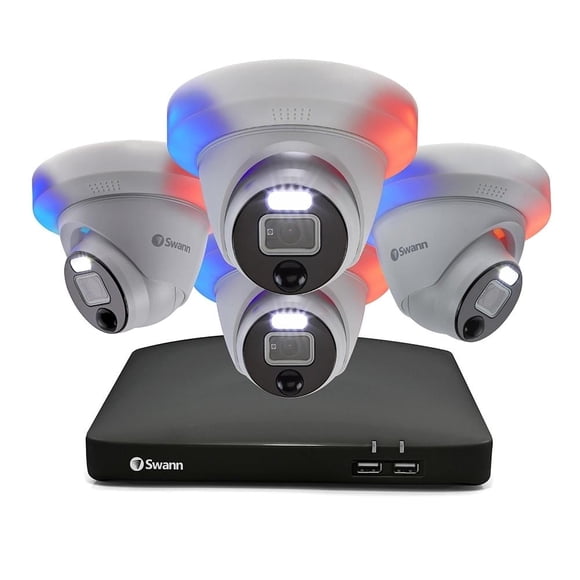 Kit Cámaras de Seguridad Swann DVR 8 Canales con 4 Cámaras