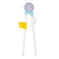 thumbnail image 2 of Children's Plastic Chopsticks Children's Stainless Eating Training Chopsticks Children's Right Hand Learning Chopsticks, 2 of 9