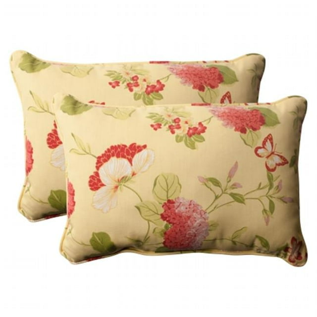 Pillow Perfect 495484 Risa Limonade Surdimensionné Rectangle Jeter Oreiller (Lot de 2)