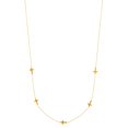 thumbnail image 2 of JewelStop 14k Yellow Gold Shiny 5-Side Way Cross Stationed Diamond-Cut Cable Chain Necklace - 17 Inches Spring Ring, 2 of 3