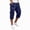 3# Navy, variant on Mens Capri Pants with Pockets Drawstring Elastic Waist Casual Comfortable Outdoor Athletic Hiking 3/4 Length Cargo Shorts Gray 3XL