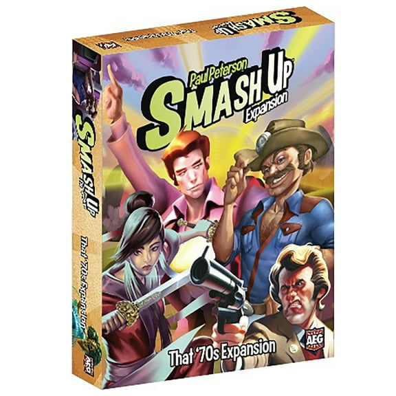 Smash Up: That 70s Expansion - Stand Alone Expansion (2 Players)  Or Combine With Other Smash Up Titles (4 Players) - Alderac Entertainment Group (AEG), Ages 14 , 2 Players, 45 Min