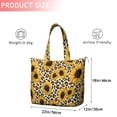 thumbnail image 4 of Leopard Sunflower Pattern Travel Tote Bags for Women Carry On,Large Weekender Bags for Women Travel,Multi Functional Duffle Bag for Work,Shopping,Sports, 4 of 5