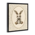 thumbnail image 2 of Stupell Industries Cottage Neutral Bunny in Oval Border Black Floating Frame Canvas Art, 17 x 21, by LSR Design Studio, 2 of 8