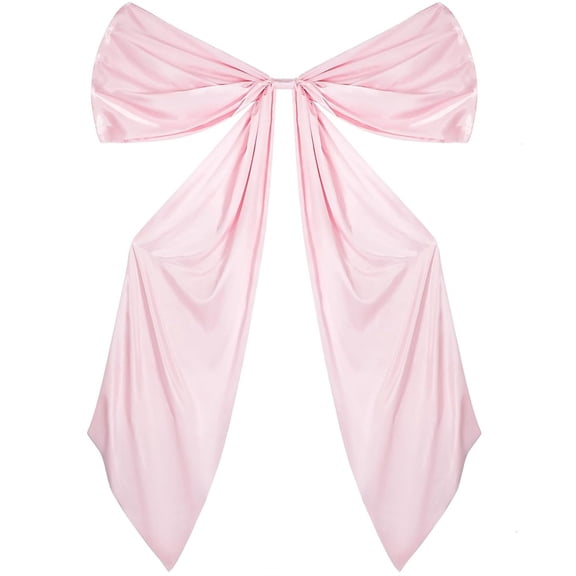Scheam 8.2 x 5.9 Ft Giant Pink Bow Decorations,Extra Large Ribbon Bow with Long Streamer,Coquette Satin Bowknot,Suitable for Arches Porches Windows Wall Decor,Wedding Birthday Supplies