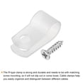 thumbnail image 4 of Unique Bargains R-Type Cable Clip Wire Clamp, 8.4mm 0.33 Inch Nylon Clips White 200Pcs, 4 of 5