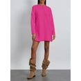 thumbnail image 2 of Faithtur Pull Tricoté Automne Hiver pour Femmes Couleur Unie Manches Longues Col Rond Long Tricoté, 2 of 9
