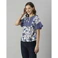 thumbnail image 7 of Moomaya Womens Printed Cotton Blouse, Boho Top, Short Sleeves Summer Top, 7 of 7