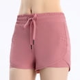 thumbnail image 2 of Ltctricy Athletic Shorts for Women Elastic Waist Drawstring Quick Dry 2 in 1 Running Shorts Gym Workout Shorts with Inner Pockets, 2 of 5