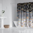 thumbnail image 2 of Gold Black Checkered Pattern Shower Curtain 72"x84" ,Bathroom Decorative Shower Curtains Set with 12 Hooks,Modern Waterproof Washable Shower Curtain, 2 of 6