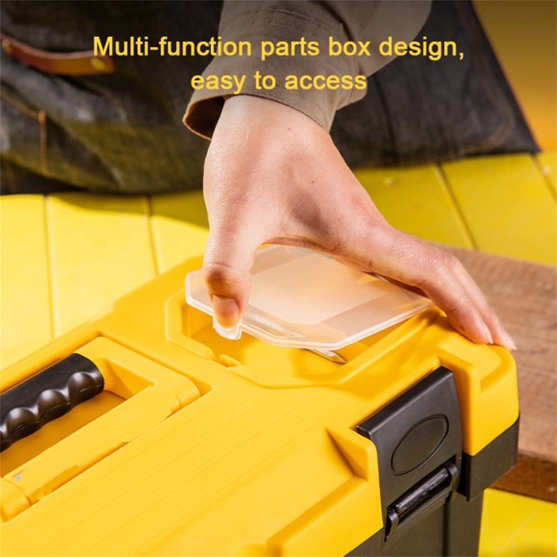 10in Household Toolbox Double Layer Tool Storage Boxes Vehicle  Multifunctional Workers Portable Handle Tool Box Organizers