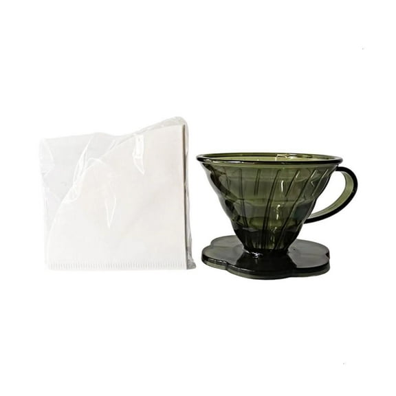 Reusable Plastic Coffee Filter Cup Dripper Cone for Home Kitchens Slow Brewed Coffee Maker with Comfortable Grip