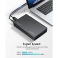 thumbnail image 2 of USB 3.0 External Hard Drive Enclosure, for 3.5/2.5 Inch SATA HDD/SSD Up to 16TB, Tool-Free 3.5'' Hard Drive Case, 2 of 3