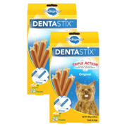 (2 Pack) PEDIGREE DENTASTIX Original Toy/Small Treats for Dogs, 6 oz. (24 Treats)