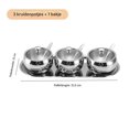 thumbnail image 3 of Sugar bowl with lid - 3 Pcs - 300ml - Pot à Épices - Support à Sucre en Acier Inoxydable - Récipient de Rangement de Cuisine - pour Sucre, Édulcorant, Épices, 3 of 8