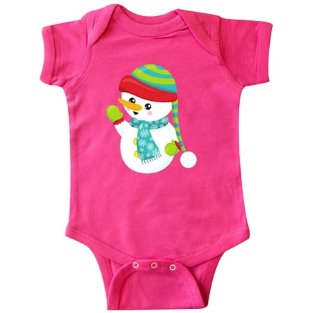 

Inktastic Snowman With Hat Carrot Nose Scarf Gloves Gift Baby Boy or Baby Girl Bodysuit