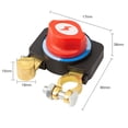 thumbnail image 3 of Universal Car Battery Power Cut-Off Switch Breaker, Pure Copper Stable Transmission High Conductivity Disconnect for 12V 24V Vehicles, Trucks, Boats, RVs (Regular 16-19mm), 3 of 8