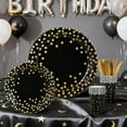 thumbnail image 4 of 280pcs Black Gold Party Supplies Decorations Serve 40, Paper Plates and Napkins Set, Disposable Party Decorations, Plastic Forks Knives Spoons, Paper Plates Napkins Cups Baby Shower Birthday Wedding, 4 of 5
