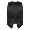 thumbnail image 5 of Kaerm Men's Sequin Vest Shiny Suit Vest V-Neck Party Dress Jacket Tuxedo Waistcoat Black M, 5 of 6