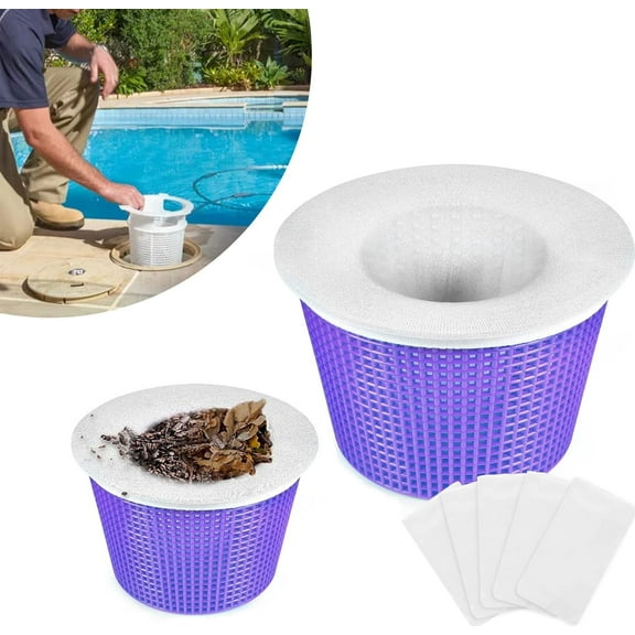 Emlimny 30-Pack of Pool Skimmer Socks - Ultra Fine Mesh Filter Sock Net for Above Ground and Inground Pool Skimmer Basket/ Hot Tub Filter, Pool nets for Cleaning, Skimmers Cleans Debris and Leaves