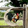 thumbnail image 4 of Hvxrjkn Rooster Moon Metal Wall Decor Unique Rooster Moon Wall Hanging Sign Durable Wall Arts Pendant for Outdoor Indoor Home Wedding Wall Decoration, 4 of 7