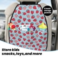 thumbnail image 5 of Kdxio Strawberries Print 2 Pack Car Kick Mat Seat Cover Back Protector Mat with Pockets for Organizer Backseat Protector and Storage Anti Kick Pad for Vehicles, 5 of 9