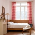 thumbnail image 4 of NWOKYZGH 1Pc Buffalo Check Curtains for Living Room, Plaid Lace Curtain Panels for Bedroom Vintage Farmhouse Curtain Drapes for Kitchen Dorm Guest Room Rod Pocket, 23 x 55 Inch, 4 of 6