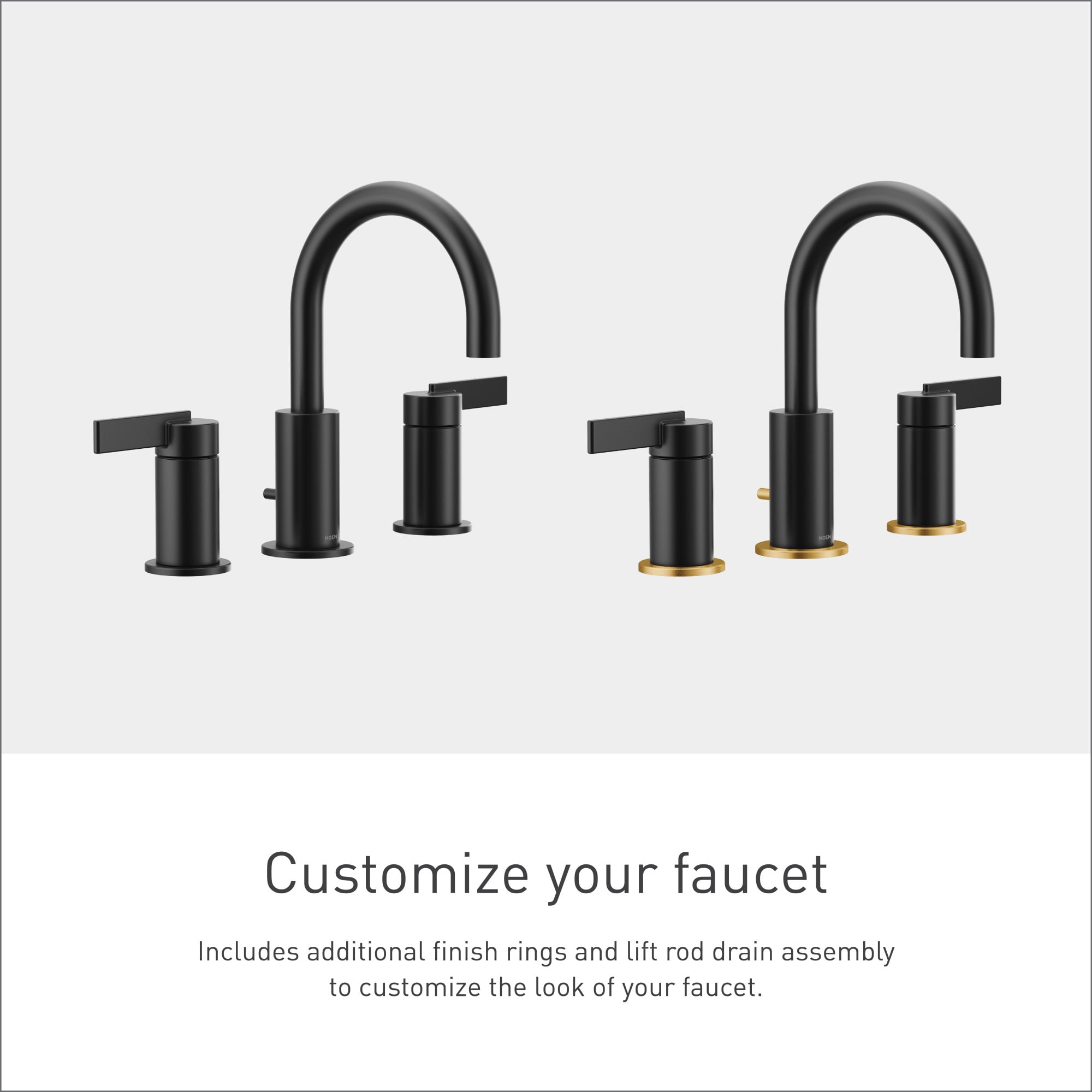 Moen T6222 Brass Brushed Gold 5 in Bathroom Faucet